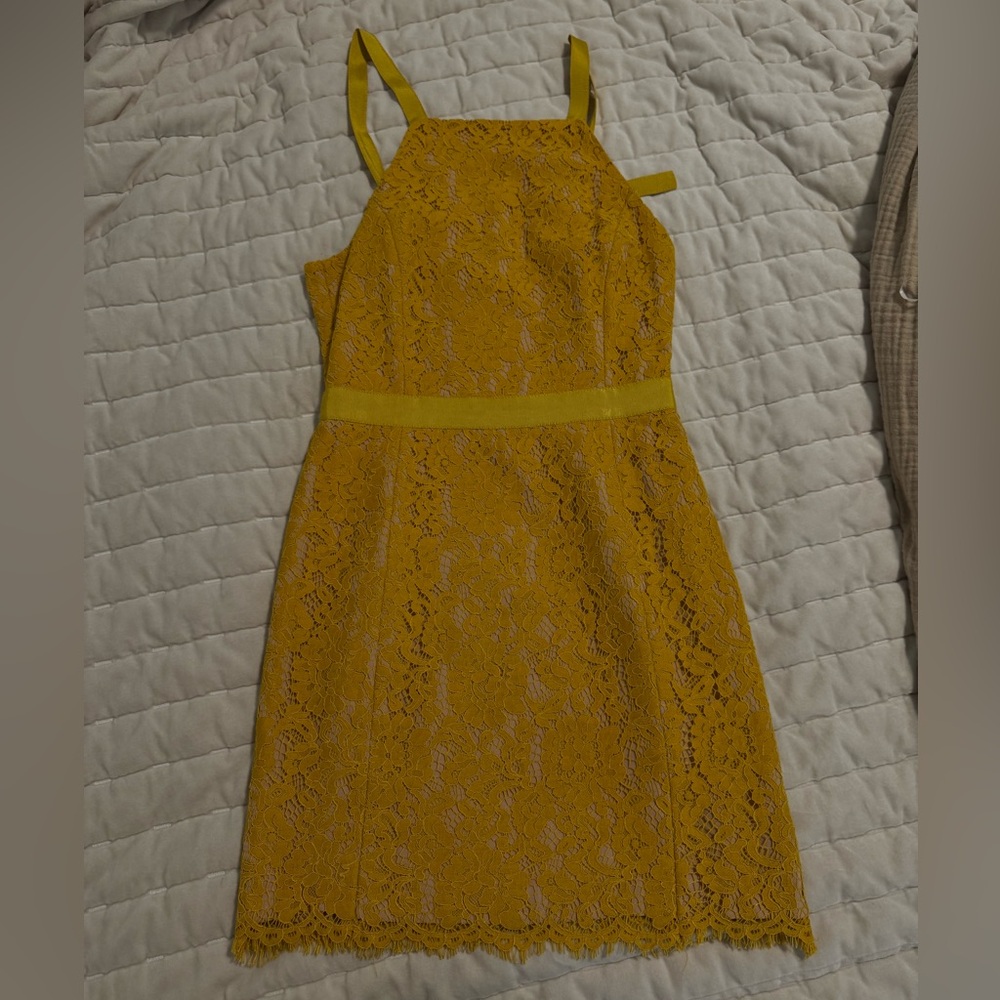 Endless Rose Yellow Lace Dress